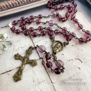 修道院の葡萄畑のロザリオ（チェコビーズ）