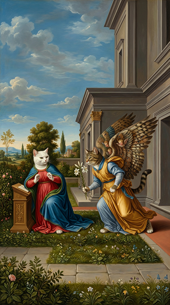 受胎告知 名画風