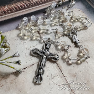 Regina caeli のロザリオ(ゴールデンラブラドライト)