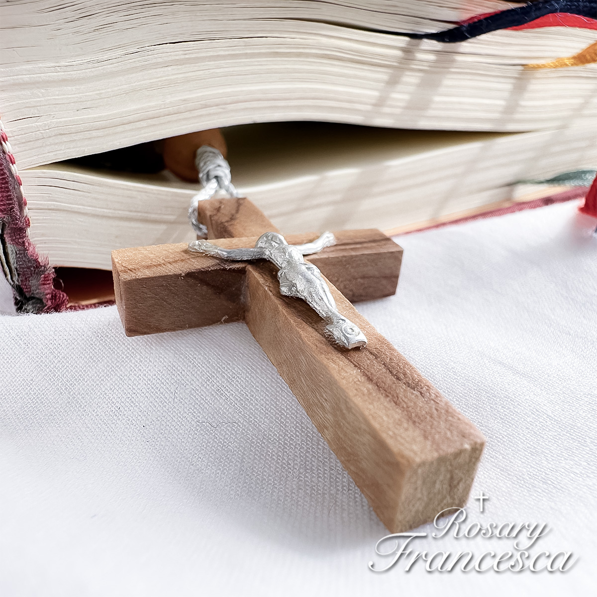 Olive wood mini rosary