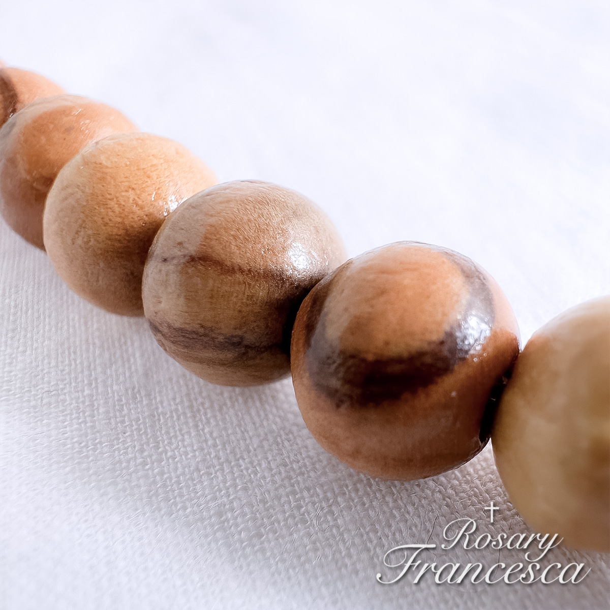 Olive wood mini rosary